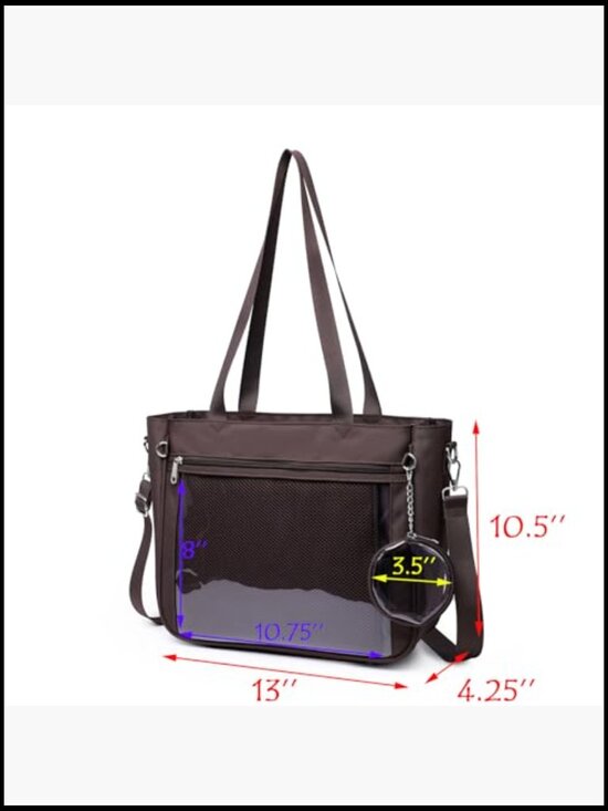 Tote Ita Bag Canvas Crossbody Shoulder Bag Backpack Kawaii with Pin Display main image 7